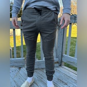 California Republic Bullhead Skinny Small Grey Ribbed Joggers